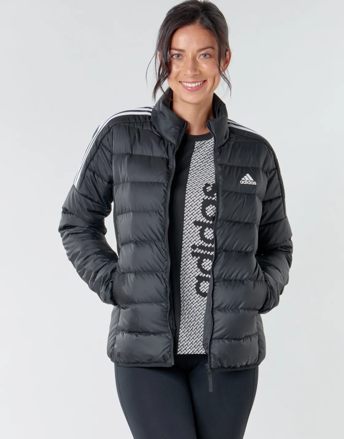 Adidas Sportswear - W ESS DOWN JKT Noir Clearance