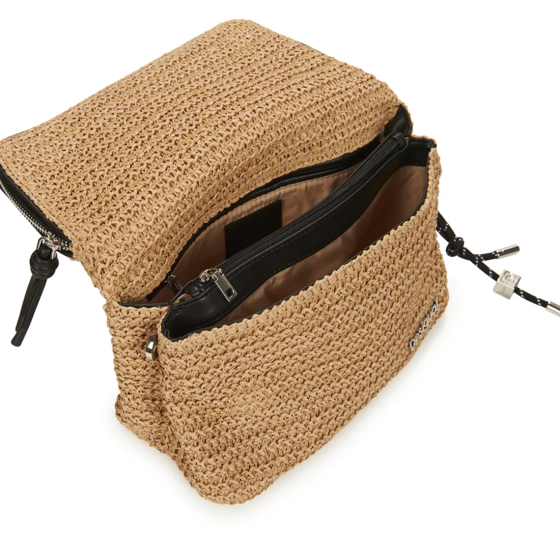 Desigual Besaces / Sacs Bandoulière^- HALF LOGO RAFFIA VENECIA 3.0