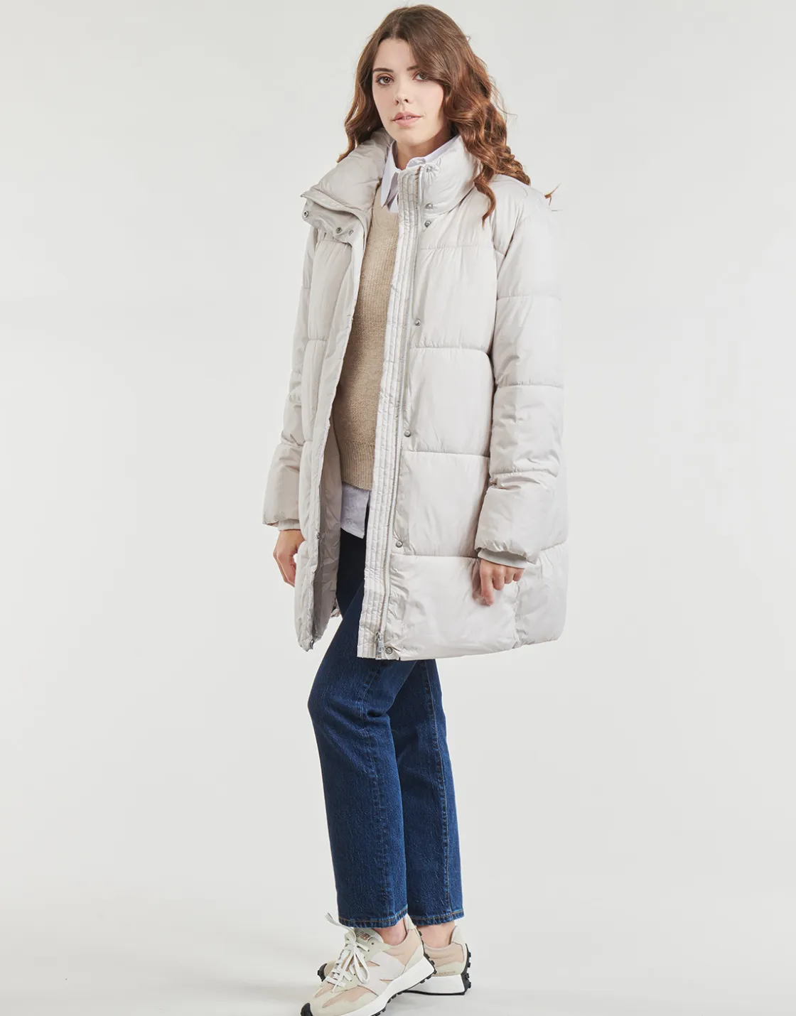 Esprit Manteaux^- LONG COSY PUFFER COAT