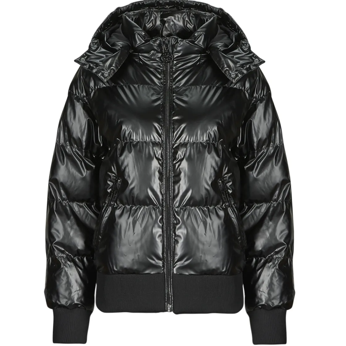Guess - BICE METALLIC HOODIE PUFFER Noir Discount