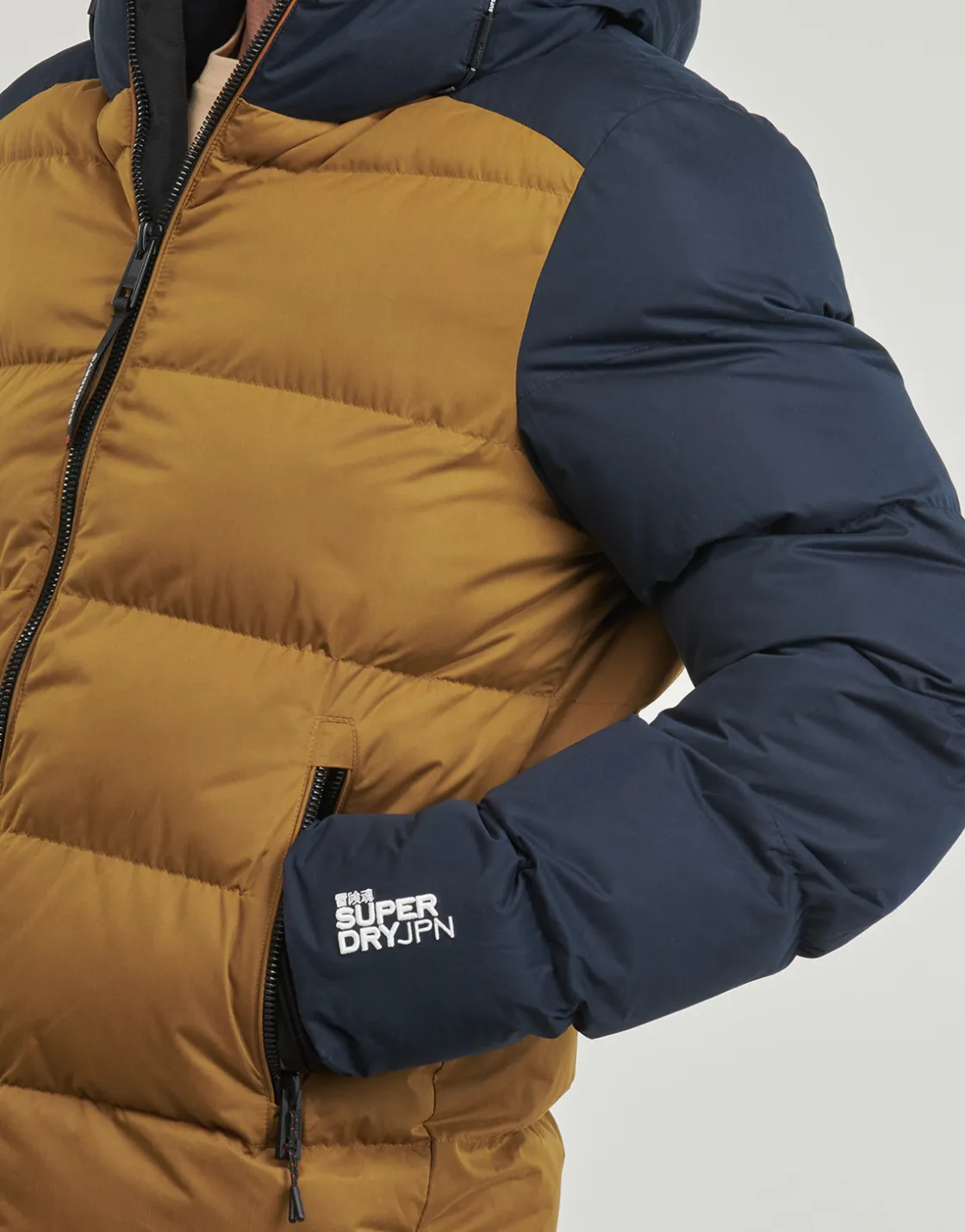 Superdry Manteaux^- HOODED COLOR BLOCK