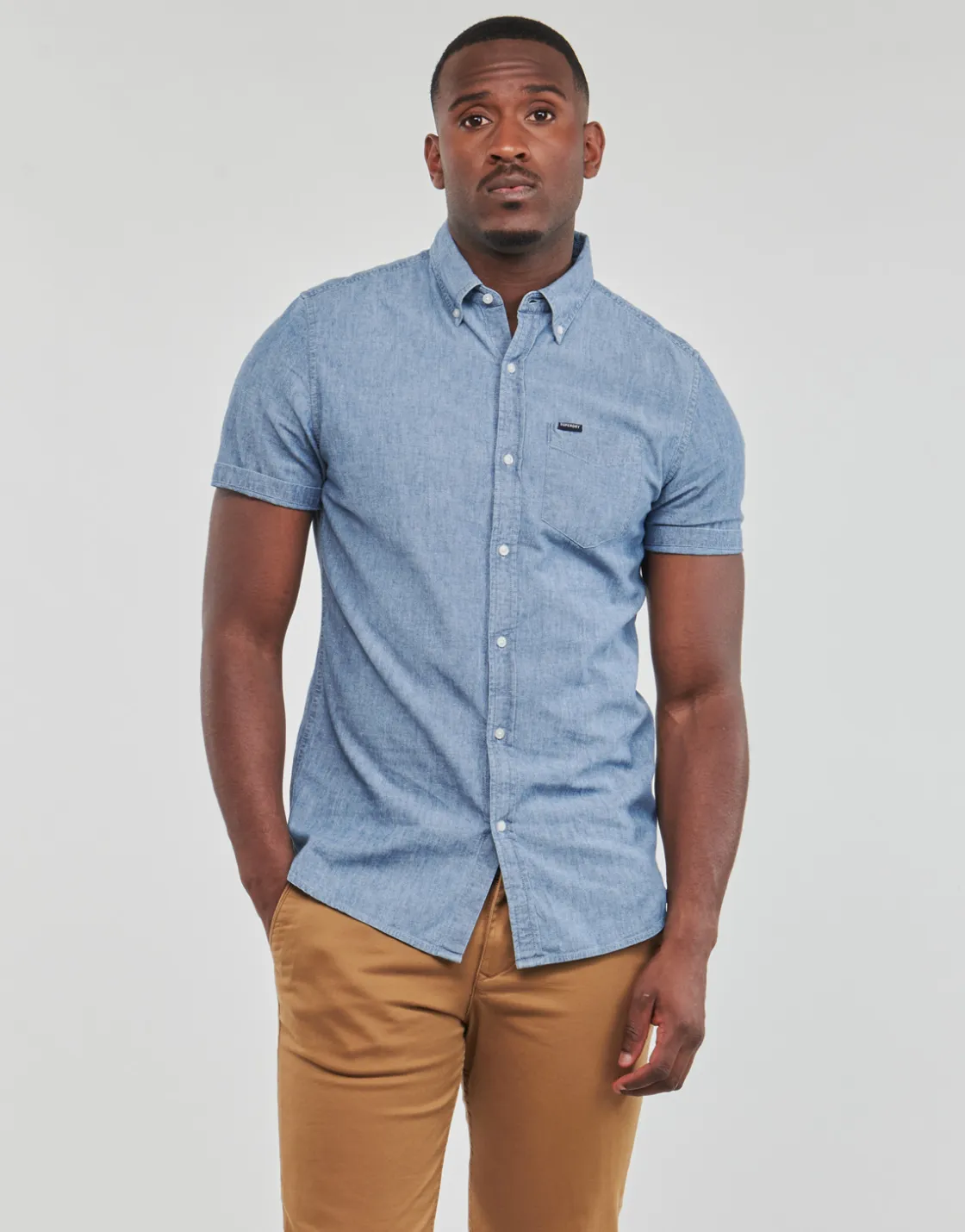Superdry Chemises^- VINTAGE OXFORD S/S SHIRT