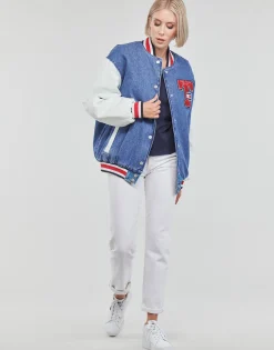 Tommy Jeans Vestes^- DENIM LETTERMAN JACKET DF7018